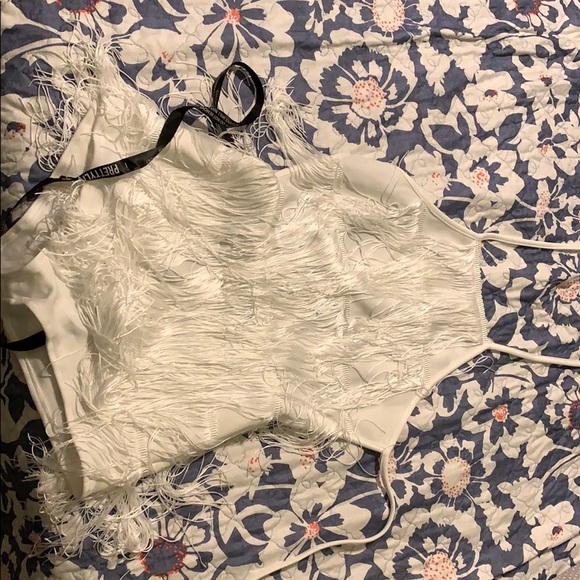 pretty little thing white playsuit